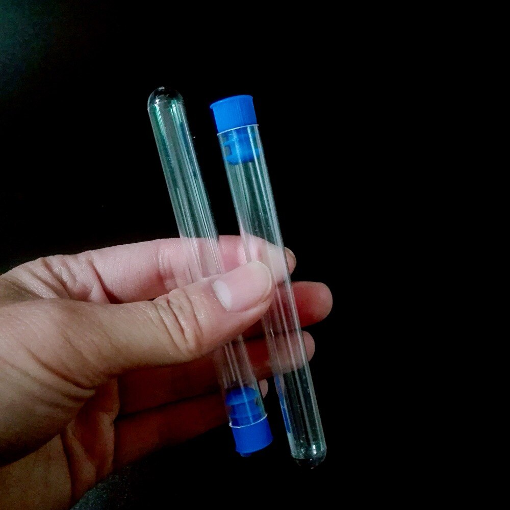 Tubos de prueba de laboratorio de 100 piezas, 13x100mm(8ml), con 1 pieza de soporte de tubos, 90 orificios