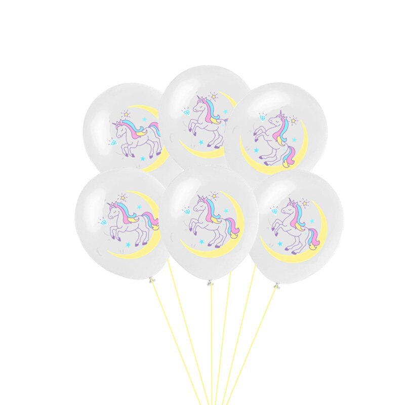 Set van 10 stuks 12 inch eenhoorn confetti ballonnen voor verjaardagsfeestjes, bruiloften, babyshowers en gender reveal eenhoorn feestbenodigdheden.: 10 witte ballonnen