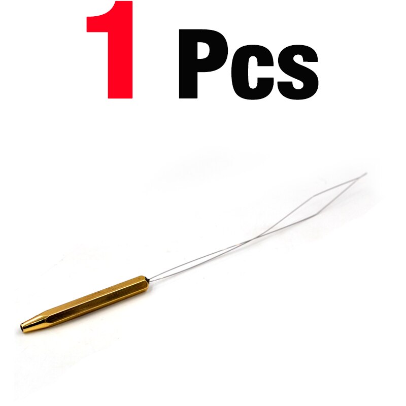 MNFT 1PCS Brass Bobbin Threader Fly Fishing Tying Thread Half Hitch Tool Fly Fishing Bug Binding Tools: Default Title