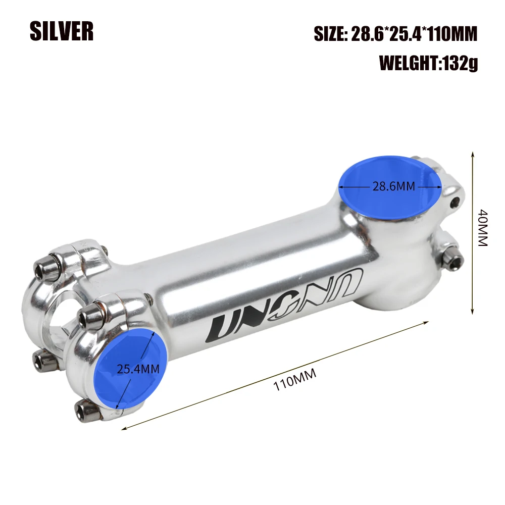 UNO Ultralight Aluminum Alloy MTB Bike Stem 28.6*25.4mm 60-130mm +/- 7Degree Handlebar Stem Cycling Bike Accessories: Orange