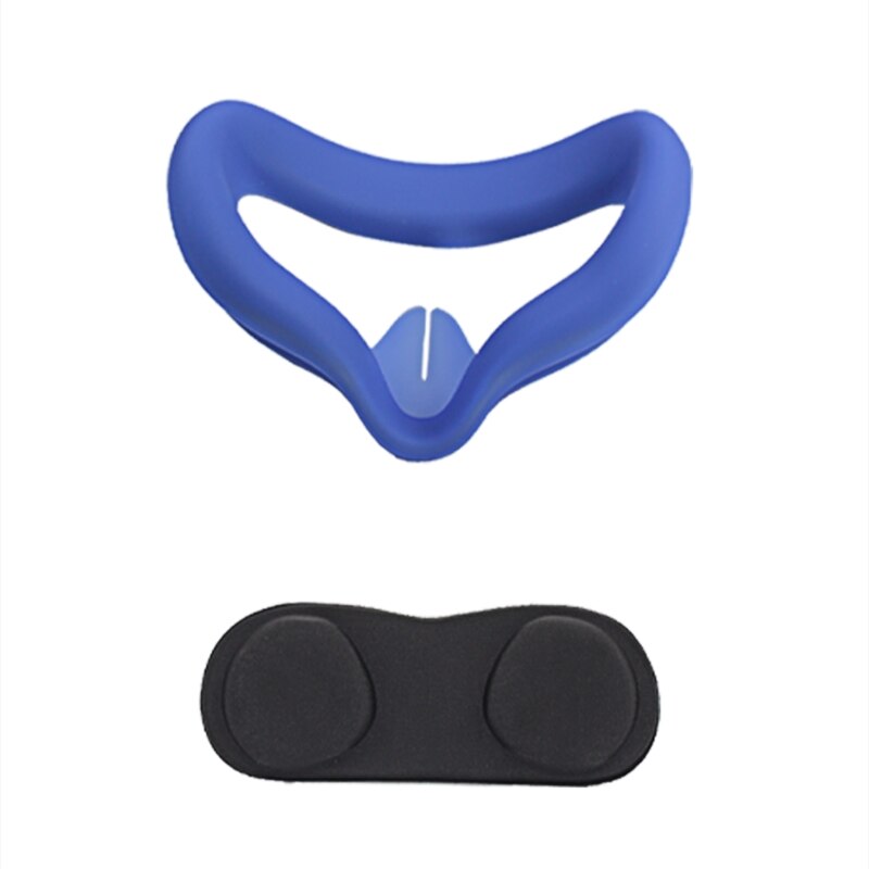 Morbido cuscinetto per maschera per gli occhi in silicone per Oculus ricerca 2 VR occhiali unisex blocco della luce viso copertura per gli occhi pad antisudore per dom2: blu