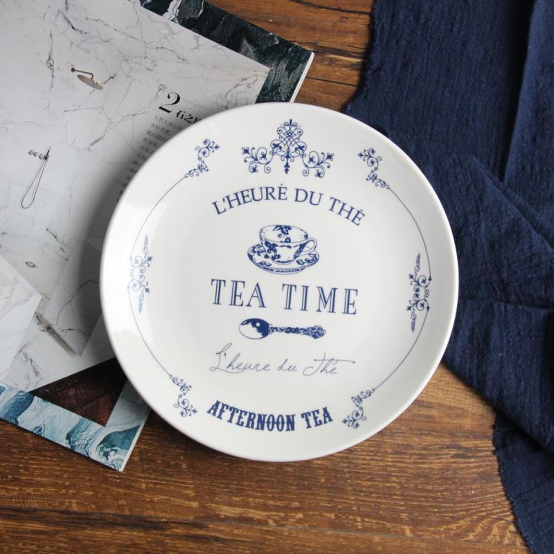 Plates Breakfast Steak Children's Fruit Plate Hand Painted Dinner Dish Cutlery Cartoon Ceramic Platos Dessert Plates