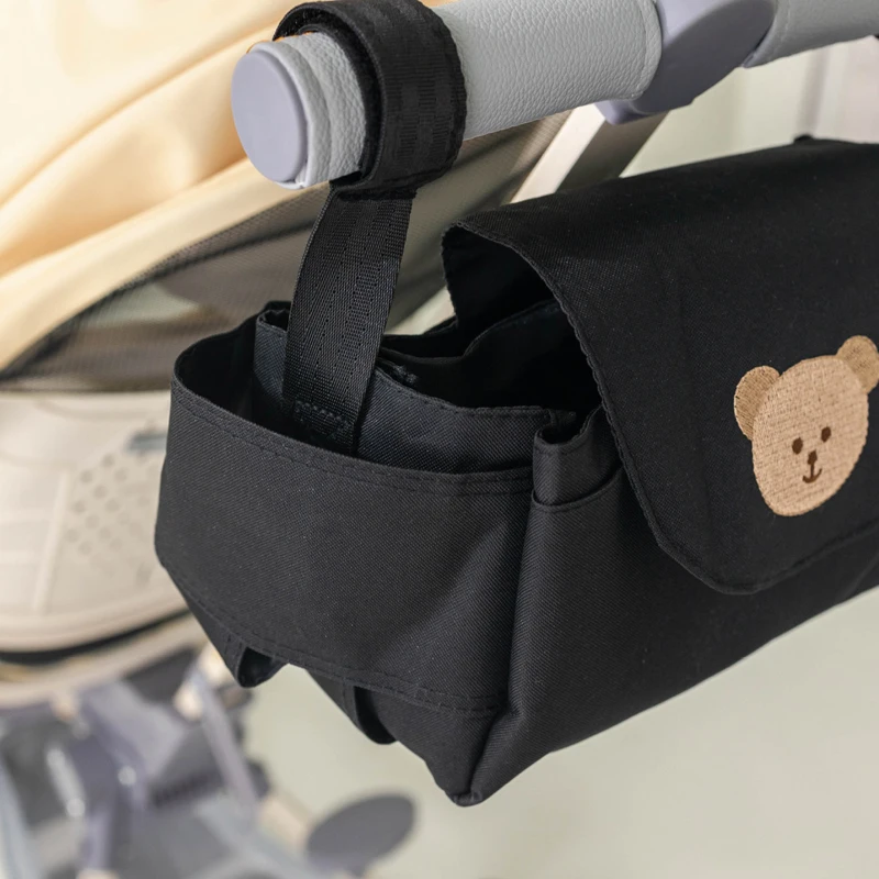 Kinderwagentas, kinderwagen organizer, cartoon flessenhouder, kinderwagen accessoires, hangende opbergmand, opbergtas, mama tas