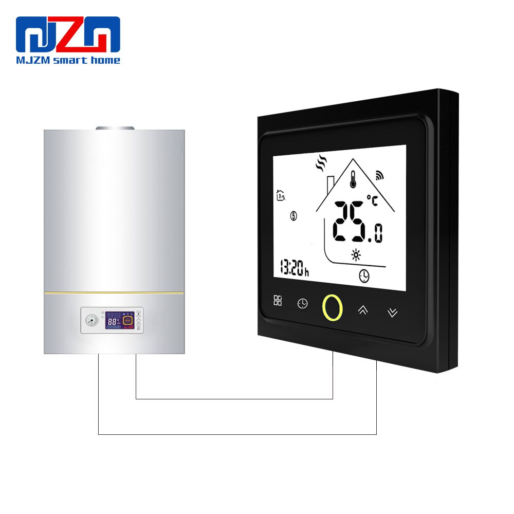 MJZM BGL-002-WiFi Thermostat pour Chaudière À Gaz Régulateur De Température Alexa Google Home Contrôle Thermorégulateur pour Pièce Chaude