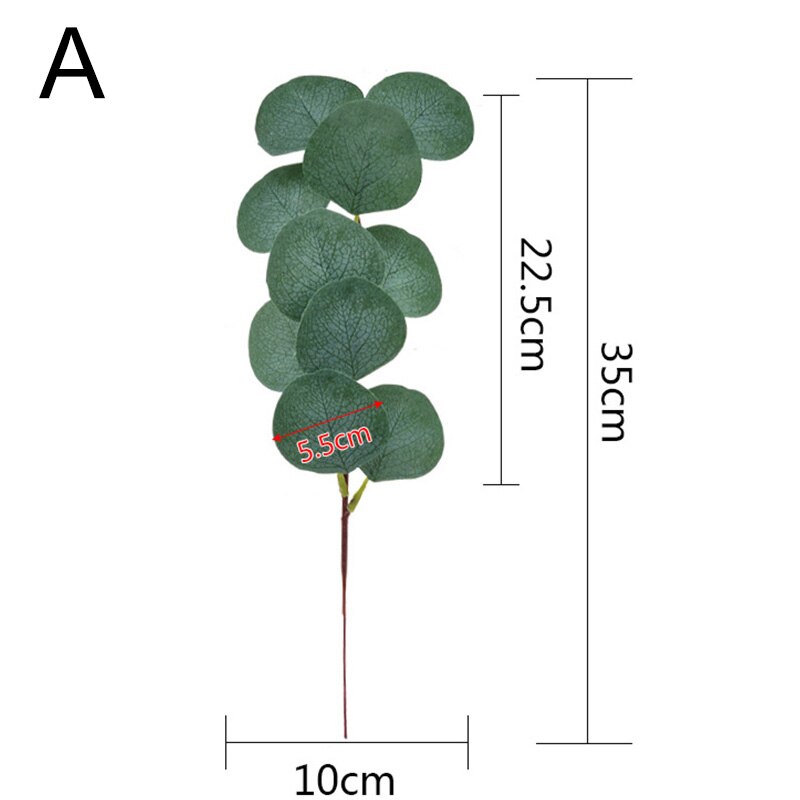 Simulation Eucalyptus Leaves Mini Simulation Eucalipto Single Artificial Leaf Plants Wedding Shooting Prop Home Party Decor: A