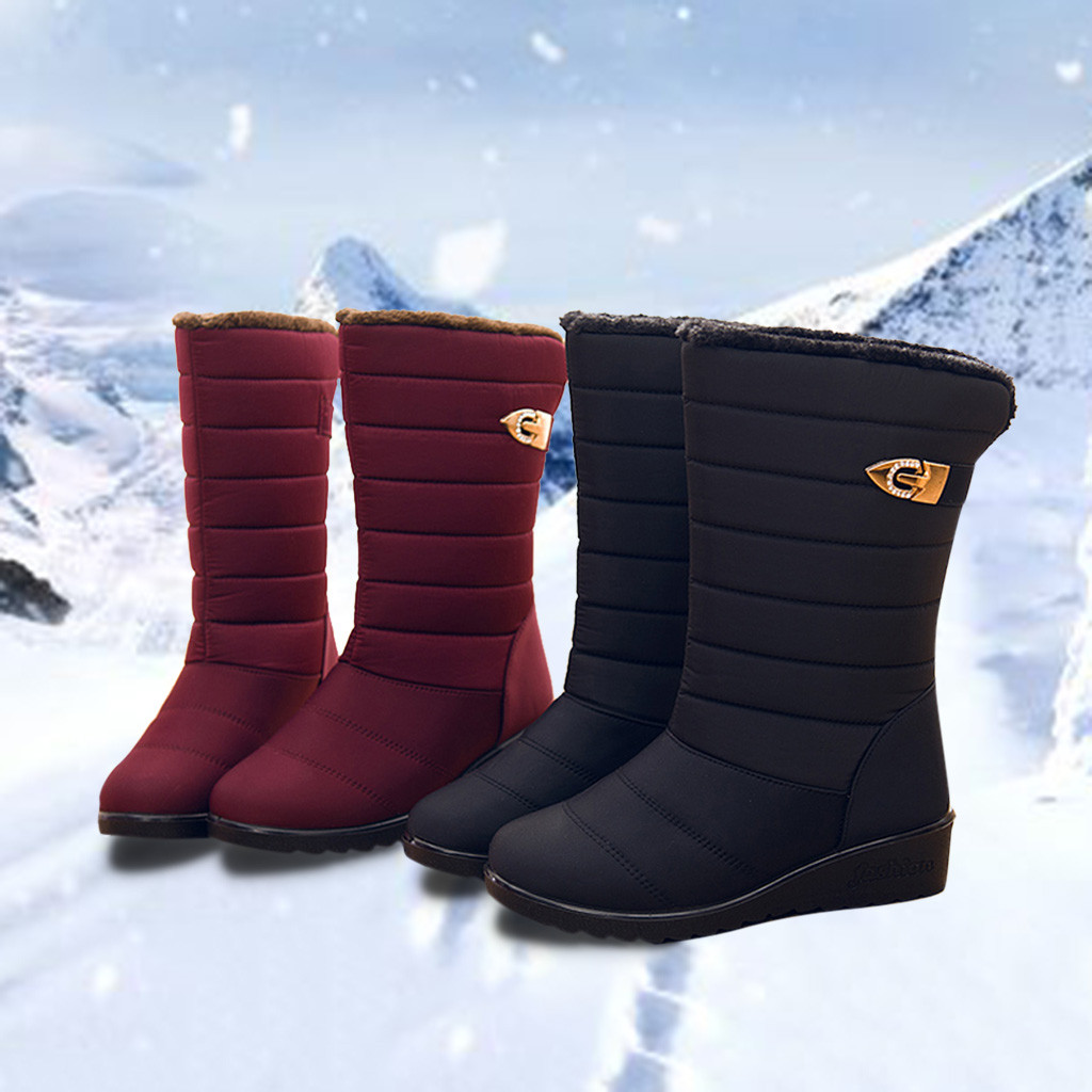 Botas de invierno para mujer, botas de nieve, botas de invierno, calzado impermeable, botas de abrigo, mujer, invierno, x# XB20