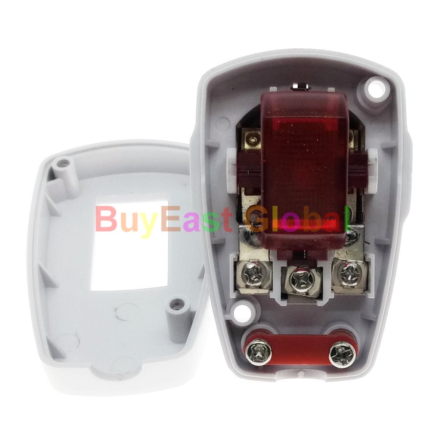 Schuko EU Rewireable Plug AC100~250V 10A W/ LED Indicator Main Switch