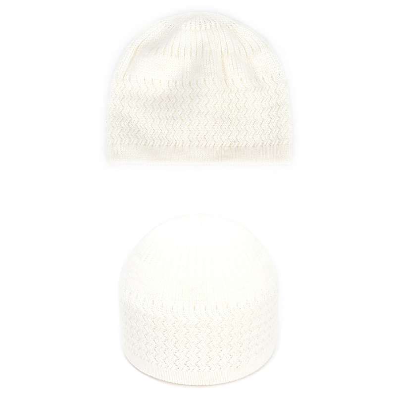 Hiver tricoté hommes musulmans chapeaux de prière unisexe bonnets casquette islamique Ramadan juif kippa Homme chapeau hommes Wrap tête casquettes: WHITE