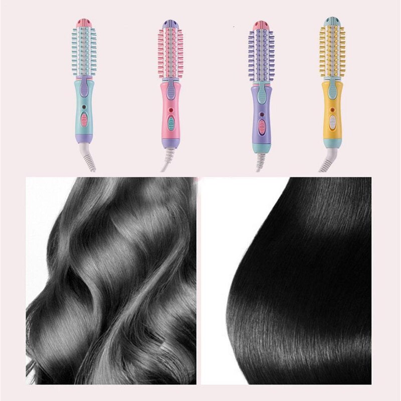 Electric Hair Styler Curler Curling Irons Dryers Travel Hair Straightener Ceramic Ionic Hair Curler Brush Eu Plug