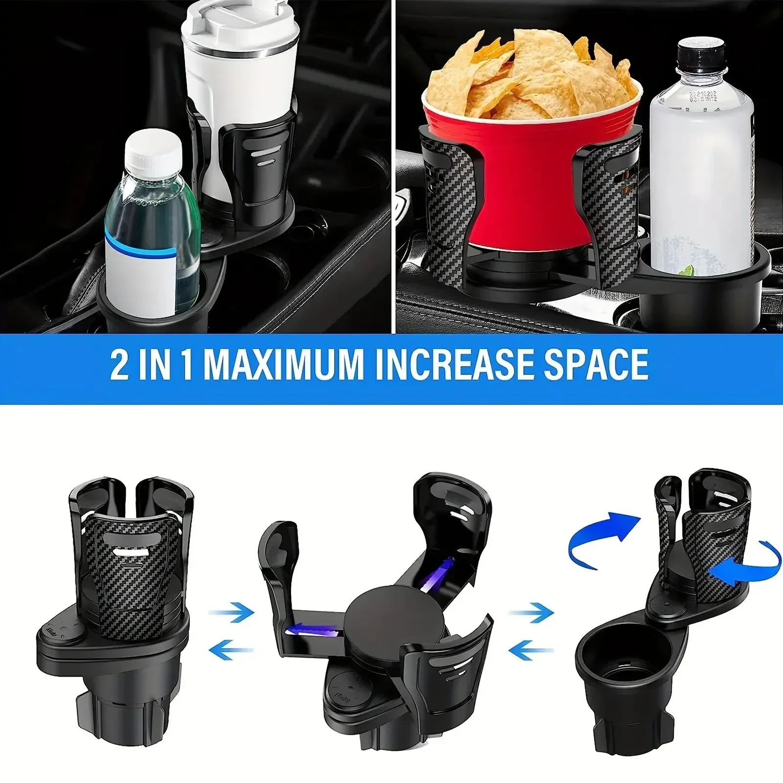 auto bekerhouder multifunctionele verstelbare dubbele bekerhouder expander adapter auto bekerhouder mobiele telefoon houder