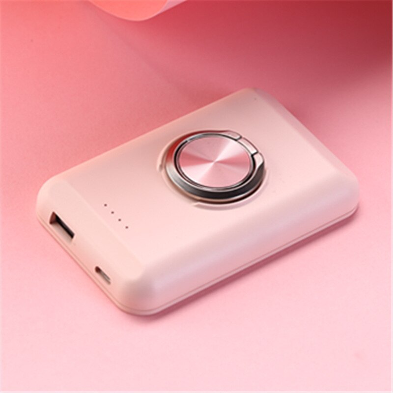5000 Mah Batterij Case Voor Iphone 12 12Pro 12 Pro Max 12 Mini Magnetische Power Bank Snelle Draadloze Opladen Magsafe charger Telefoon: Pink 2
