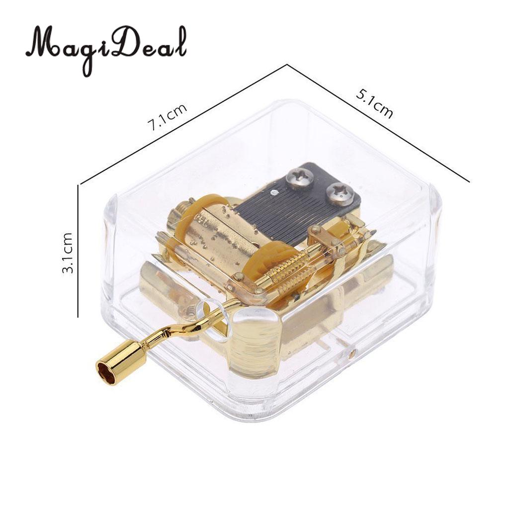 MagiDeal Hand Crank Music Box Musical Boxes Home Decoration Accessories