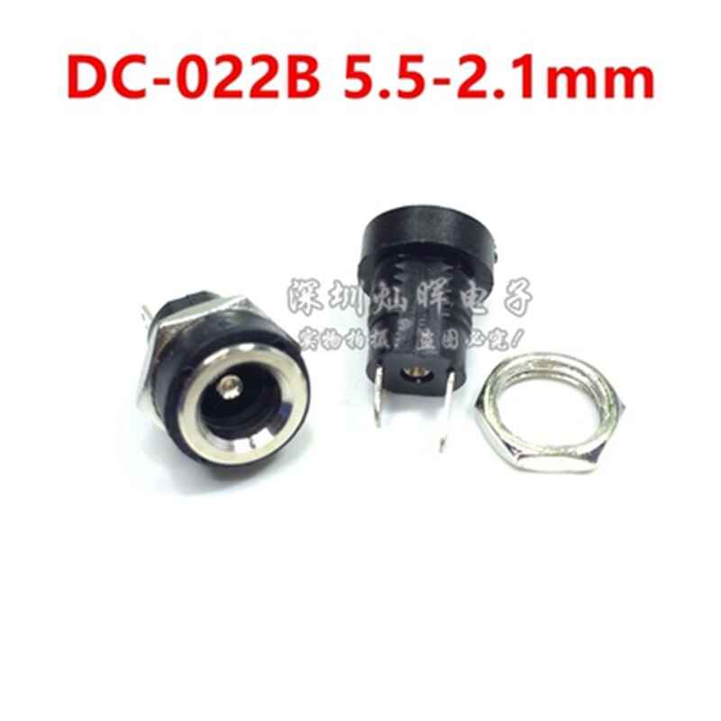 10pcs male and female DC Power plug 5.5*2.1MM 5.5*2.5MM 3.5*1.35MM 5.5*2.1 Jack Adapter Connector Plug Golden DC-022B DC-025M: DC-022B 5.5-2.1mm