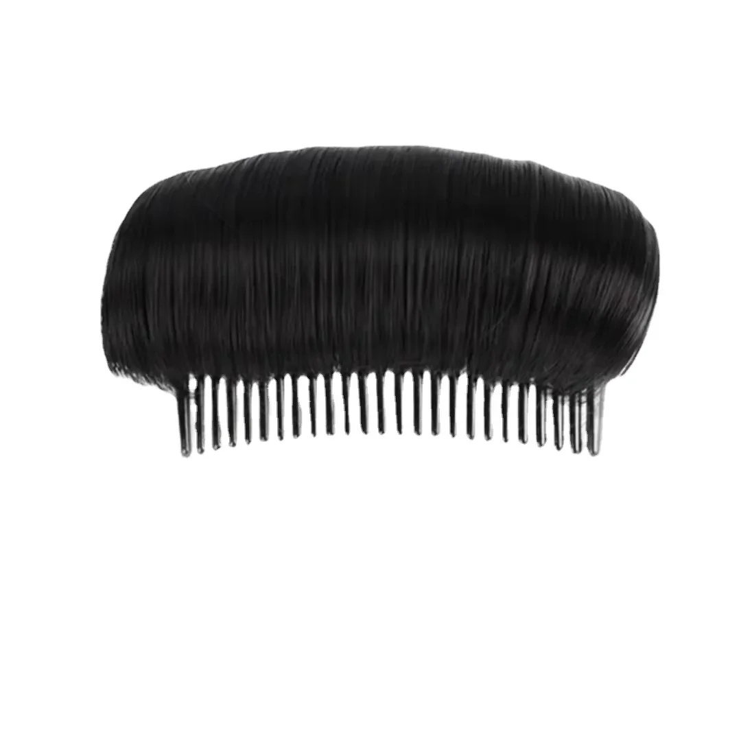 Invisible Fluffy Hair Pad Wig Cushion Comfortable High Temperature Fiber Insert Comb Fluffy Hair Clip Increase Hair Style Tools: Ivory