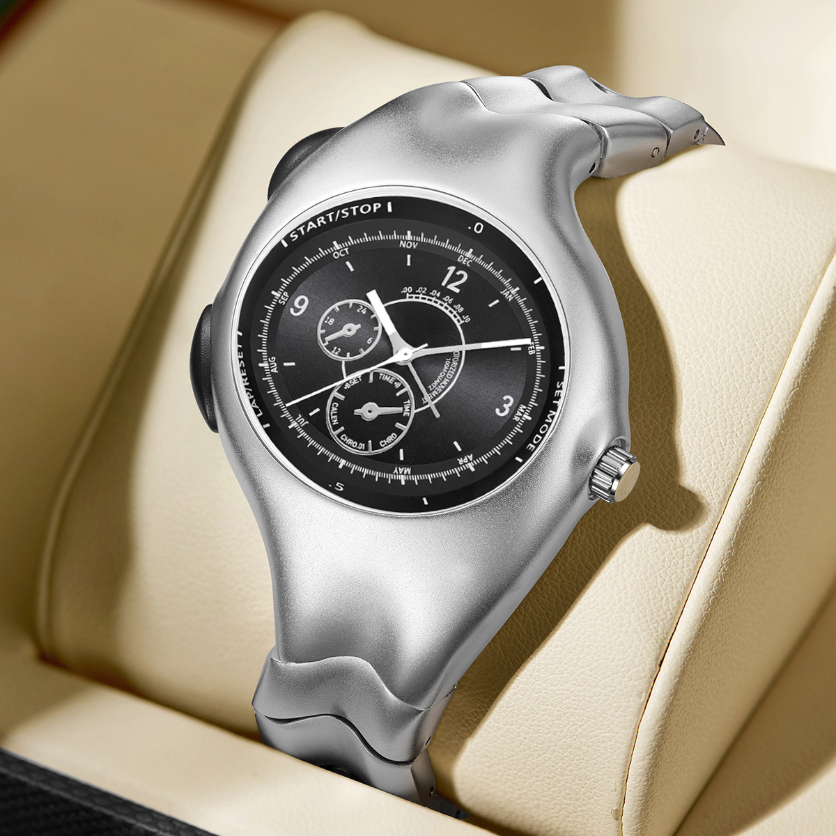 Creatieve unieke stijl herenhorloges luxe top origineel quartz horloge voor heren waterdicht zakelijk mannelijk polshorloge klok