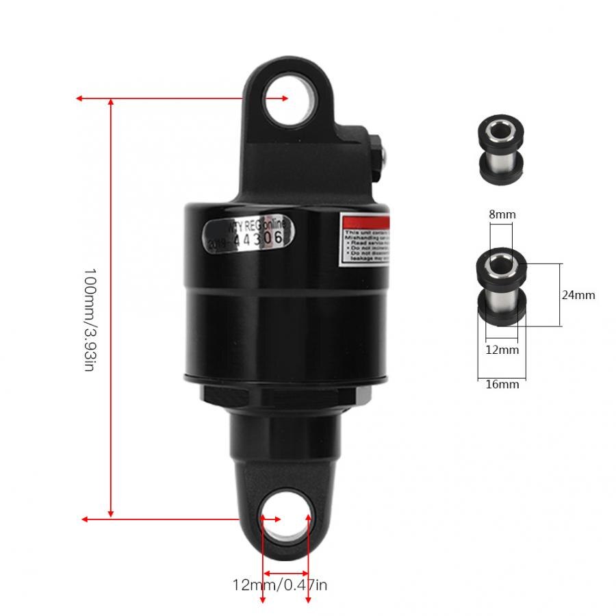Muelle de amortiguación de 100/125/150/165mm, amortiguador trasero de aire para AO-6 de bicicleta, accesorio para bicicleta de montaña, amortiguador plegable