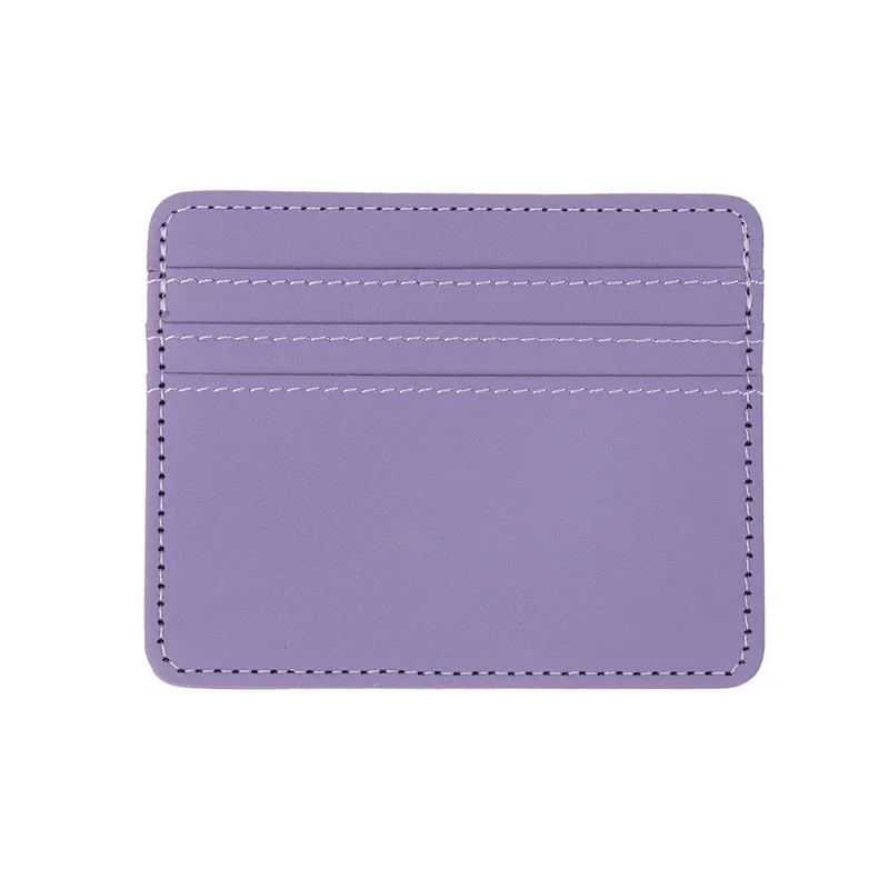 Práctico tarjetero bancario personalizado de , tarjetero portátil de cuero PU para hombre y mujer: Azul marino