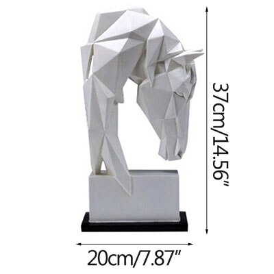 Stongwell nordisk origami hest abstrakt skulptur moderne enkelhed harpiks geometrisk dyrehåndværk boligdekoration ornamenter
