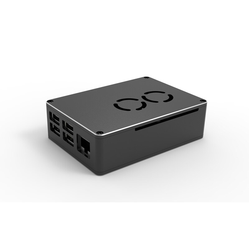 Neueste Himbeere Pi 4 Aluminium fallen Metall Hülse Schwarz Kasten Gehäbenutzen mit Dual Fan Optional