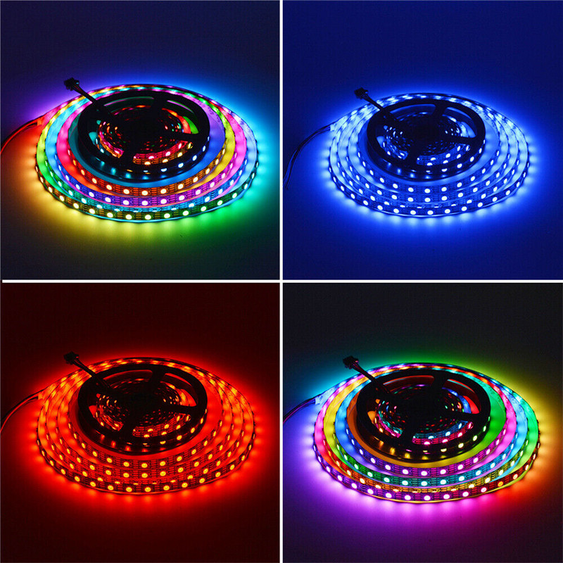 2M 5M 10MWS2811 DreamColor LED Strip Lights,16.4ft RGBIC TUYA Wi-Fi Phone App Controlled Waterproof Smart Music Sync Light Strip