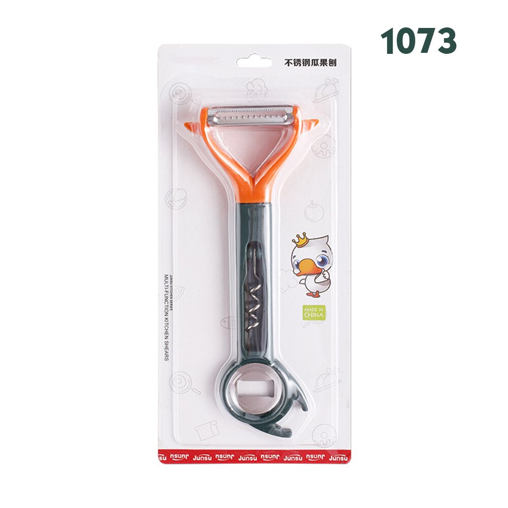 3 in 1 Fruit Vegetable Peeler Stainless Steel Multipurpose Bottle Opener Multifunctional Kitchen Tool PR: A