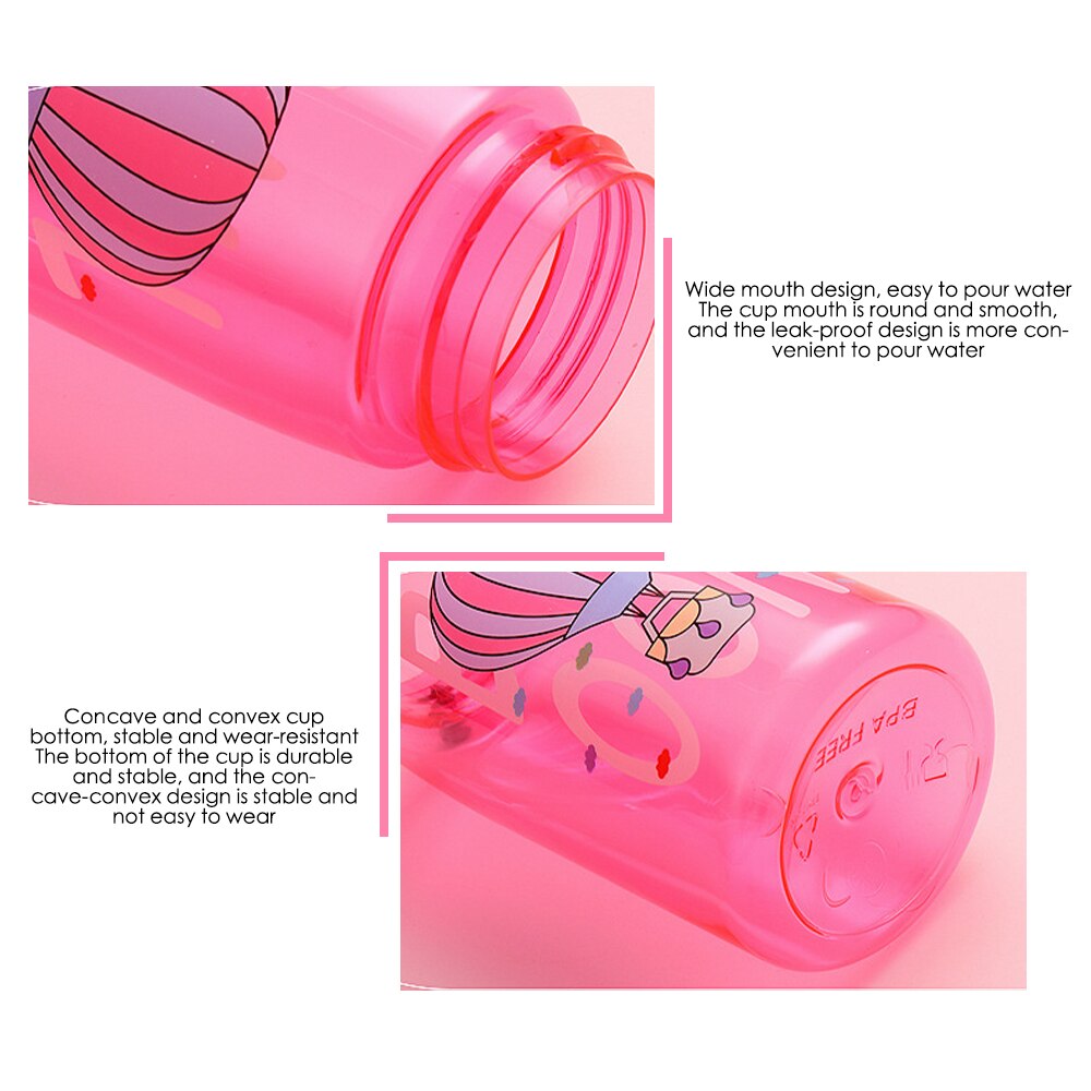 480ml waterbekers voor kinderen, cartoon babyvoedingsbekers met rietjes, lekvrije waterflessen, draagbare kinderbekers voor buiten.