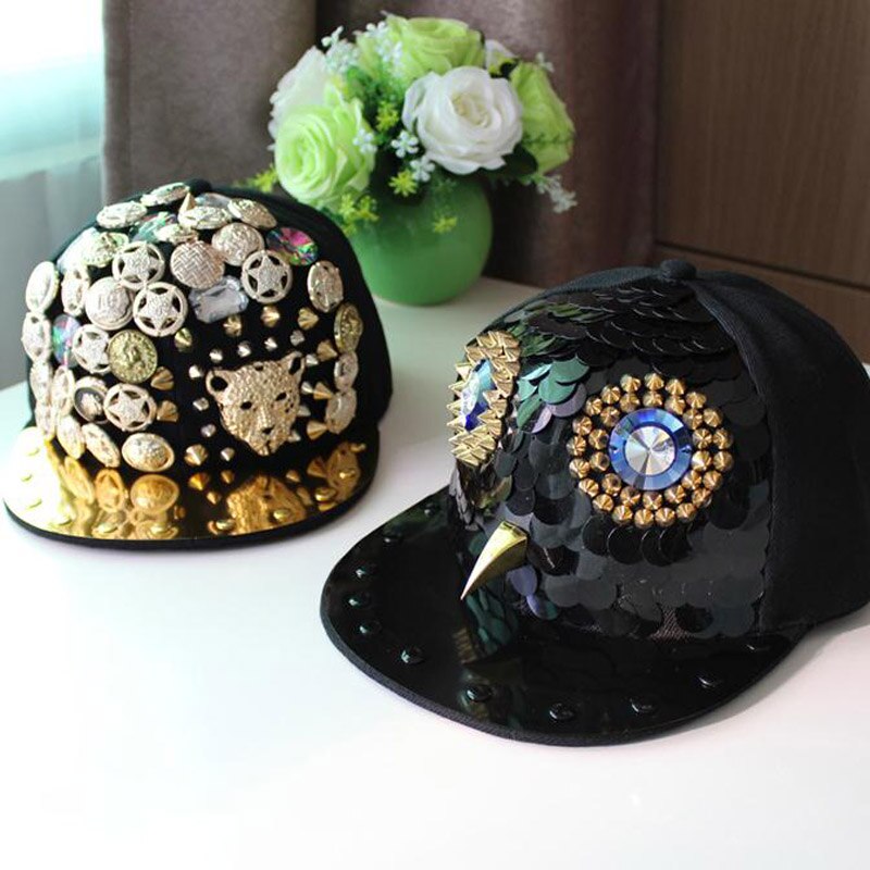 Doitbest Europa Metal Punk Kids Baseball Caps Klinknagels Kinderen Hip Hop Cap Snapback Caps Jongens Meisjes Pet Ouder-kind Hoed
