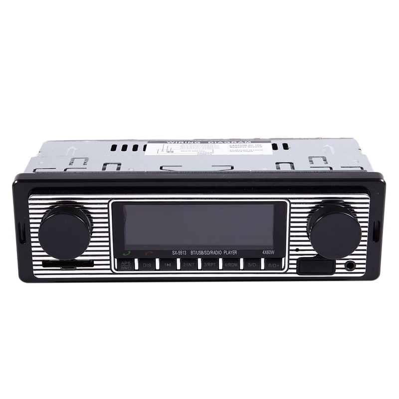 Bluetooth Vintage Car Radio MP3 Player Stereo USB AUX Classic Car Stereo o: Default Title