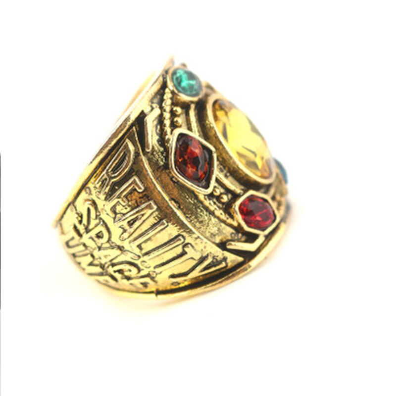 Six Colorful Stone Setting Ring Golden Color Band Mini Infinity Ring For Cosplay Finger Accessories Luxury Hand Embellish