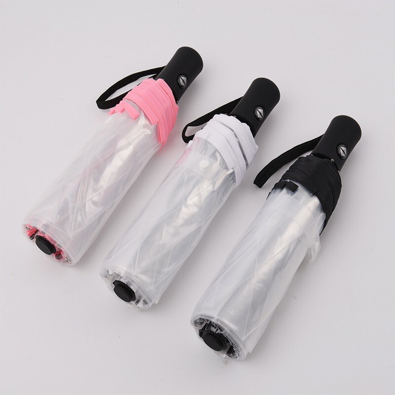 Selling Volledige Transparante Automatische Paraplu Voor Volwassen En Kinderen Diameter 93 Cm Drie Winddicht Zon En Paraplu