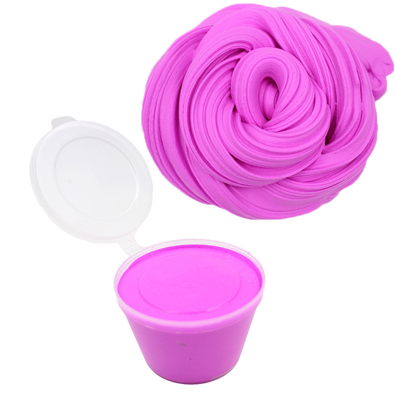 80ml Air Dry Plasticine Fluffy Slime Polymer Clay Supplies Super Light Soft Cotton Charms for Slime Kit Lizun Antistress Toys: Pinkish Slime