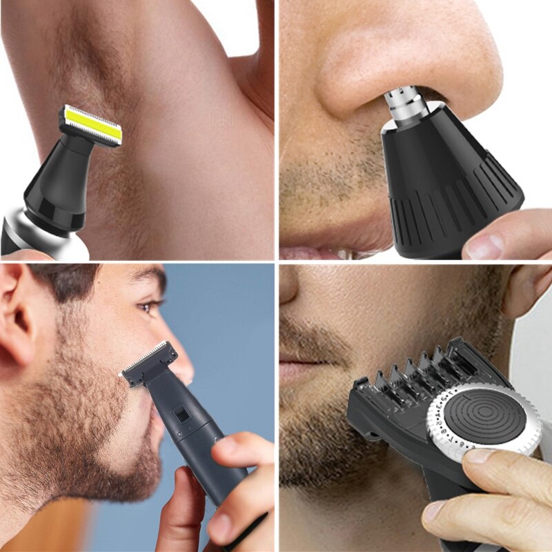 VGR V-043 rasoir électrique 2 en 1 petite tête T barbe garniture USB charge mâle et femelle rasage nez tondeuse