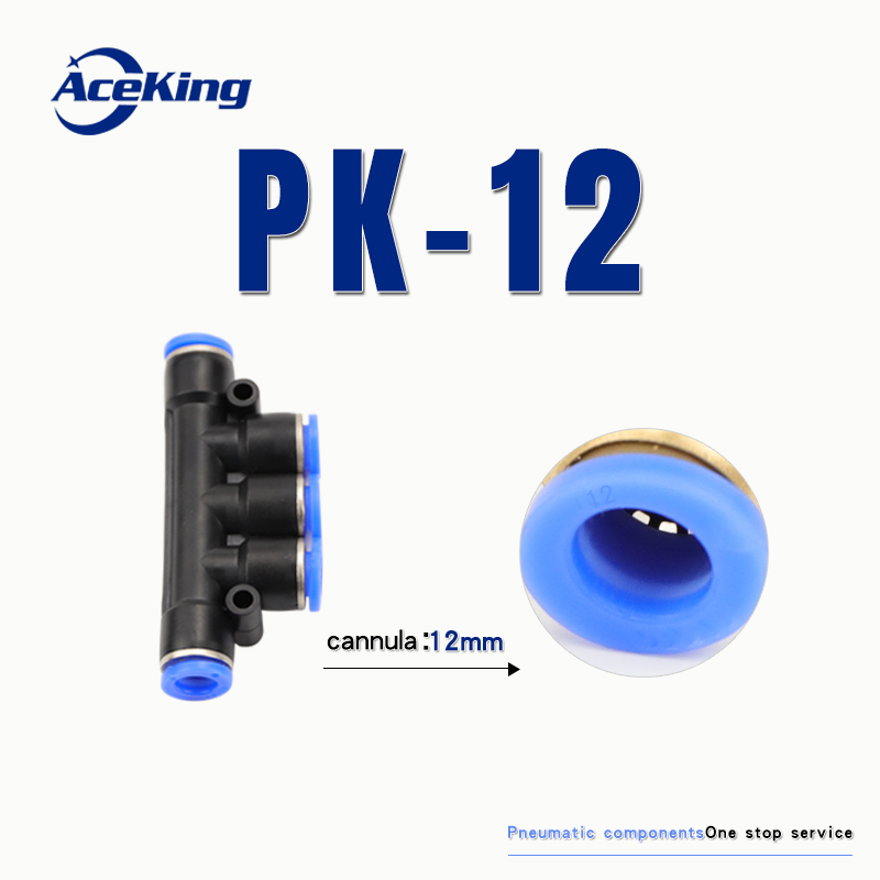 Pneumatic Connector PK Hose Push-in 5-port Equal Diameter Fast Tracheal Connector 5-way Single-Touch 8 mm 10 mm 4 mm 12 mm OD: PK-12