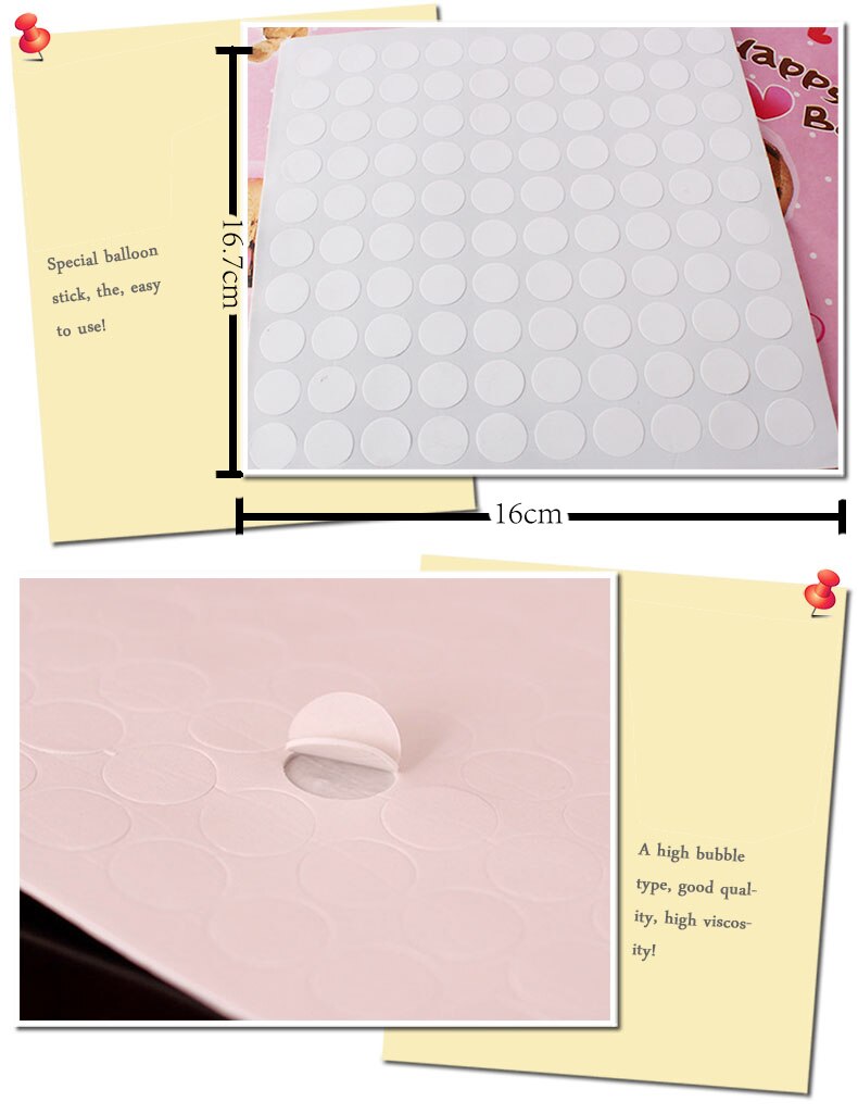100 Points Balloon Accessories Attachment Glue Dot Attach Balloons To Ceiling Or Wall Birthday Party Wedding Decoration Supplie