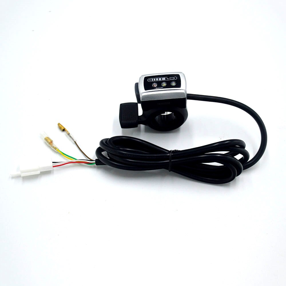 Acelerador de pulgar para bicicleta eléctrica, acelerador de 24V/36V/48V con interruptor de bloqueo de encendido/apagado para e-bike/e-scooter: 24V throttle