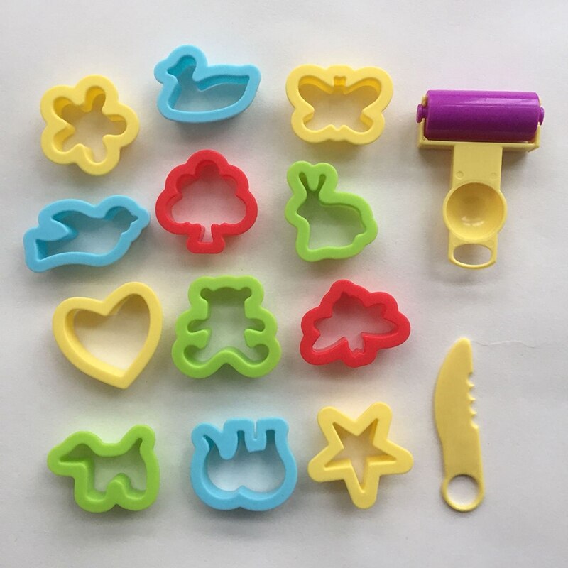 20Stck freundlicher DIY Handgemachte Bunte Tonne Plastilin Ebene bilden Werkzeug einstellen Bunte Plastilin