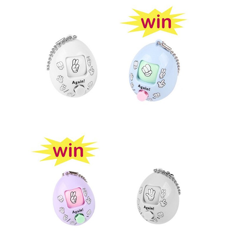 Family Keychain Rock Paper Scissors Round Egg Guessing Toy