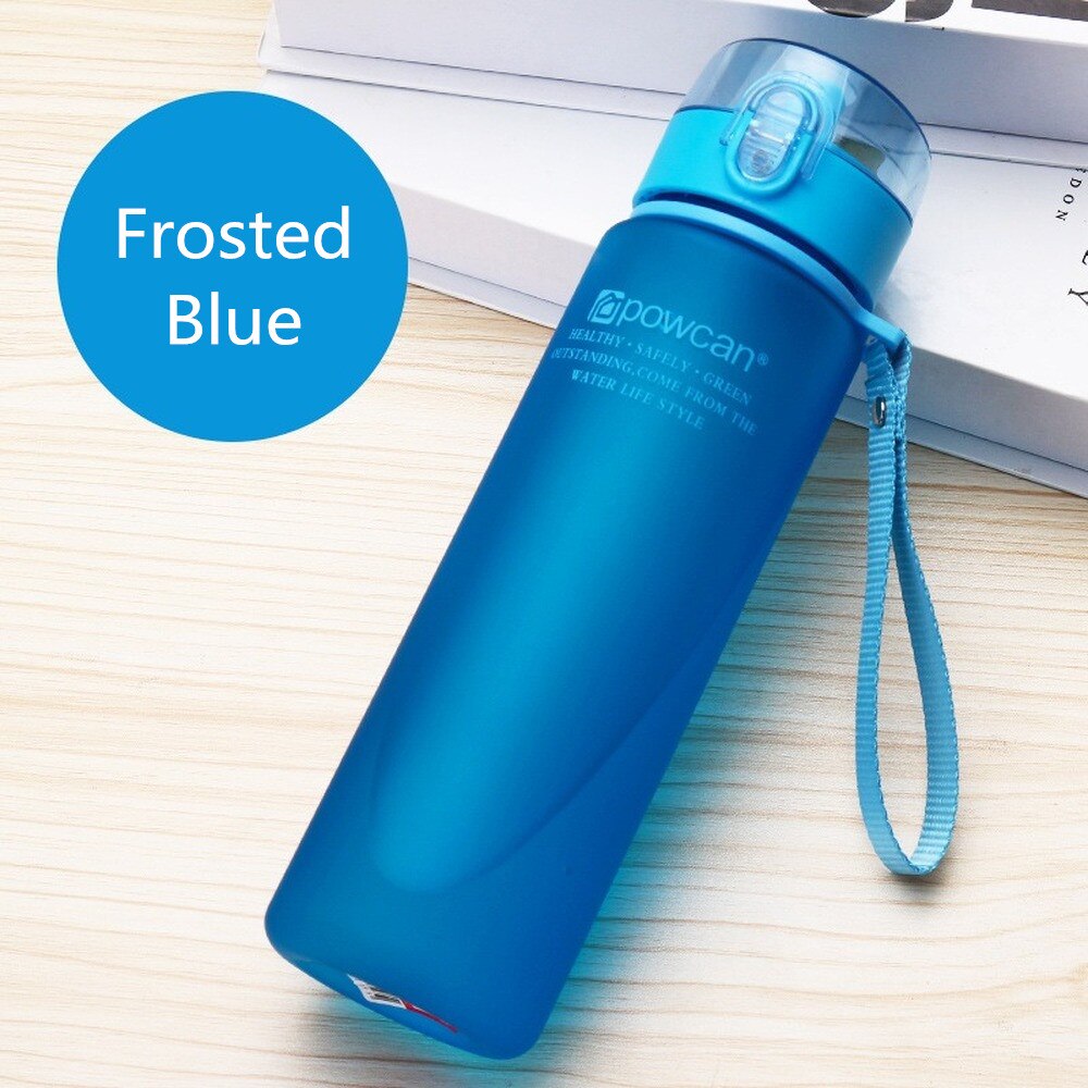 800ml/1000ml Portable Leak-proof Water Bottle Tour Outdoor Bicycle Sports Drinking Plastic Water Bottles for Kids and Audult: Frosted blue 1000ml