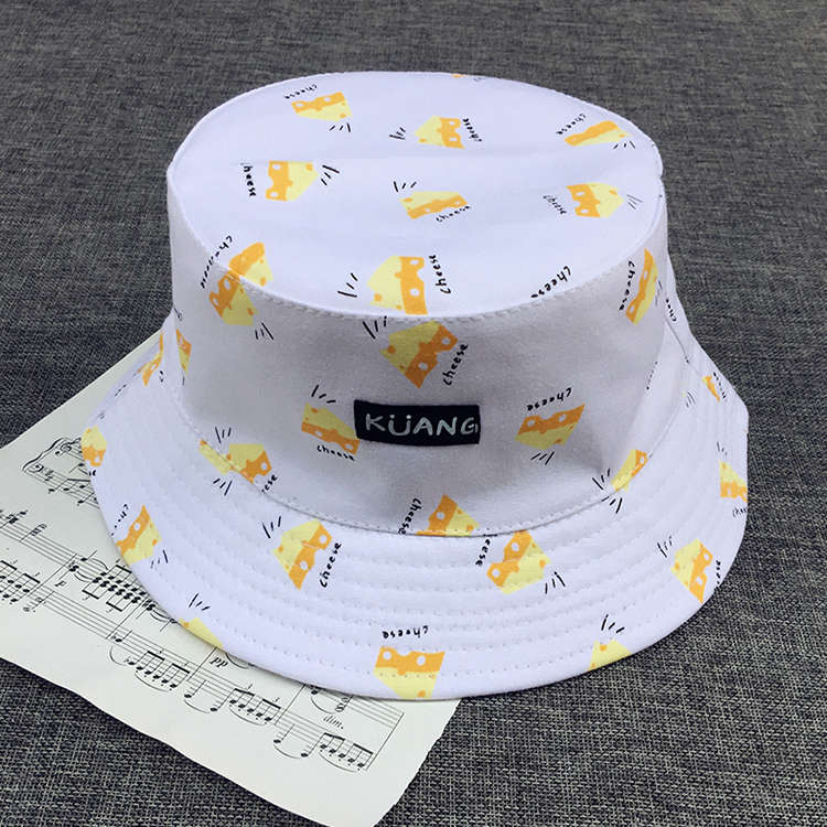 Voron Emmer Cap Man Vrouwen Unisex Katoen Banaan Hoed Bob Caps Hip Hop Outdoor Sport Zomer Dames Strand Zon Vissen emmer Hoeden: WHITE