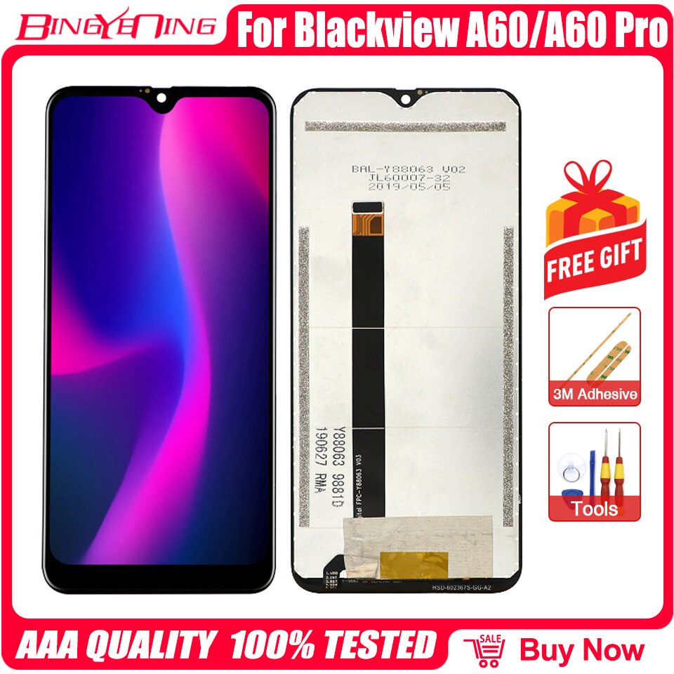 100% nowy oryginalny dla Blackview A10/A20/A20 Pro/A30/A60/A60 Pro/A80/A80 Pro/A8max montaż ekranu + zamienny zestaw ramy: A60 No Frame