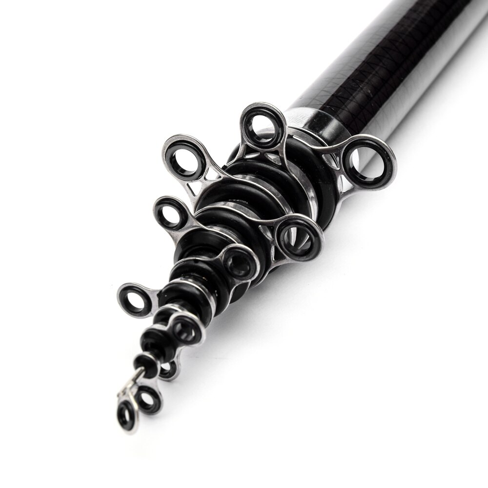 Zwart 2.7M 4.5M 5.4M 6.3M 7.2M Rock Hengels 2.2-3Kg Test M power Telescopische Carbon Hengel Karper Spinning Staven