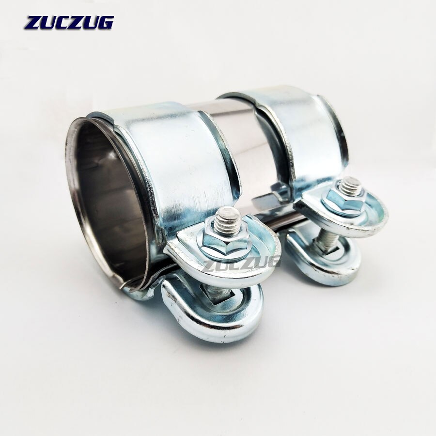 2.0 inch Stainless Exhaust Sleeve Butt Joint Clamp Exhaust OD Pipe Sleeve Coupler Step Clamps