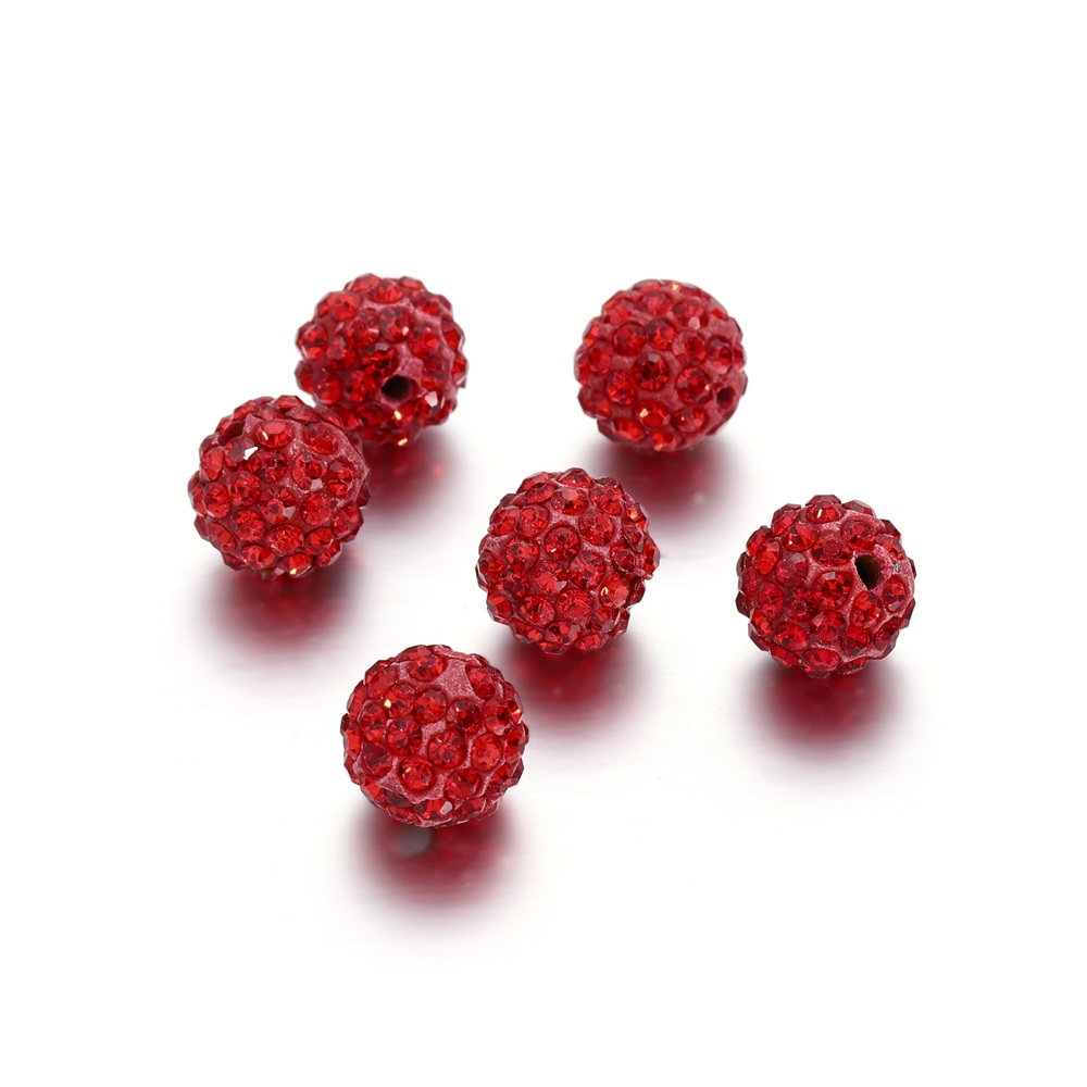 10Pcs 10Mm Disco Ball Ronde Kristallen Steentjes Losse Spacer Charm Kralen Voor Diy Sieraden Maken Accessoires