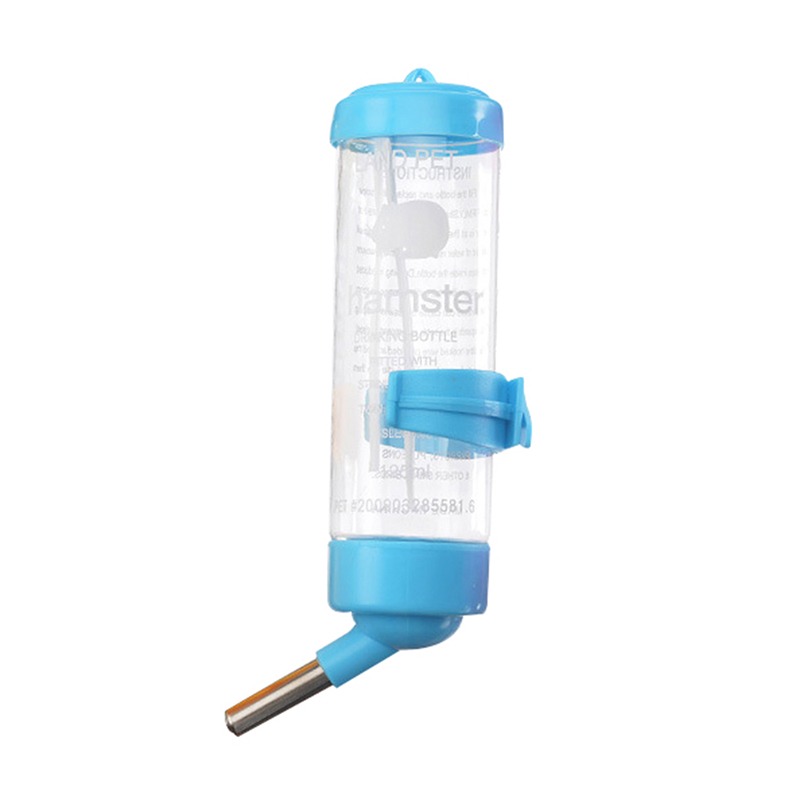 Bebedero de plástico para hámster, botella de agua para animales pequeños, accesorios para mascotas: Blue