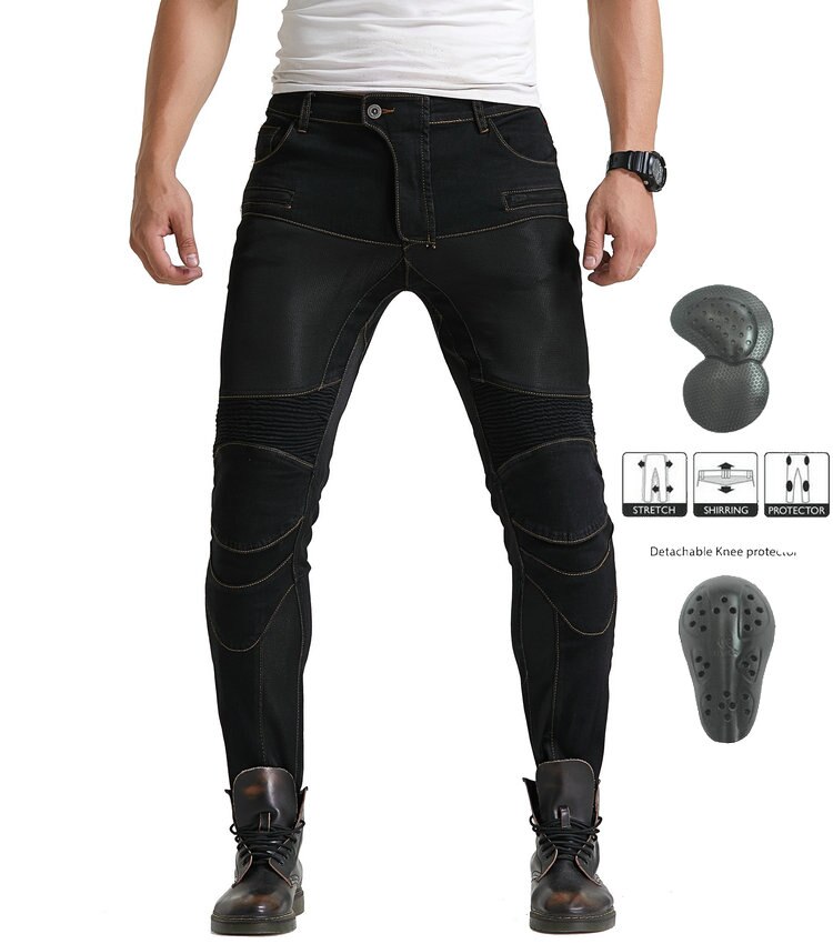 VOLERO Motorcycles PK719 Jeans Leisure Motorcycle Men's Off-road Outdoor Jean/cycling Pants With Protect Equipment And Mesh