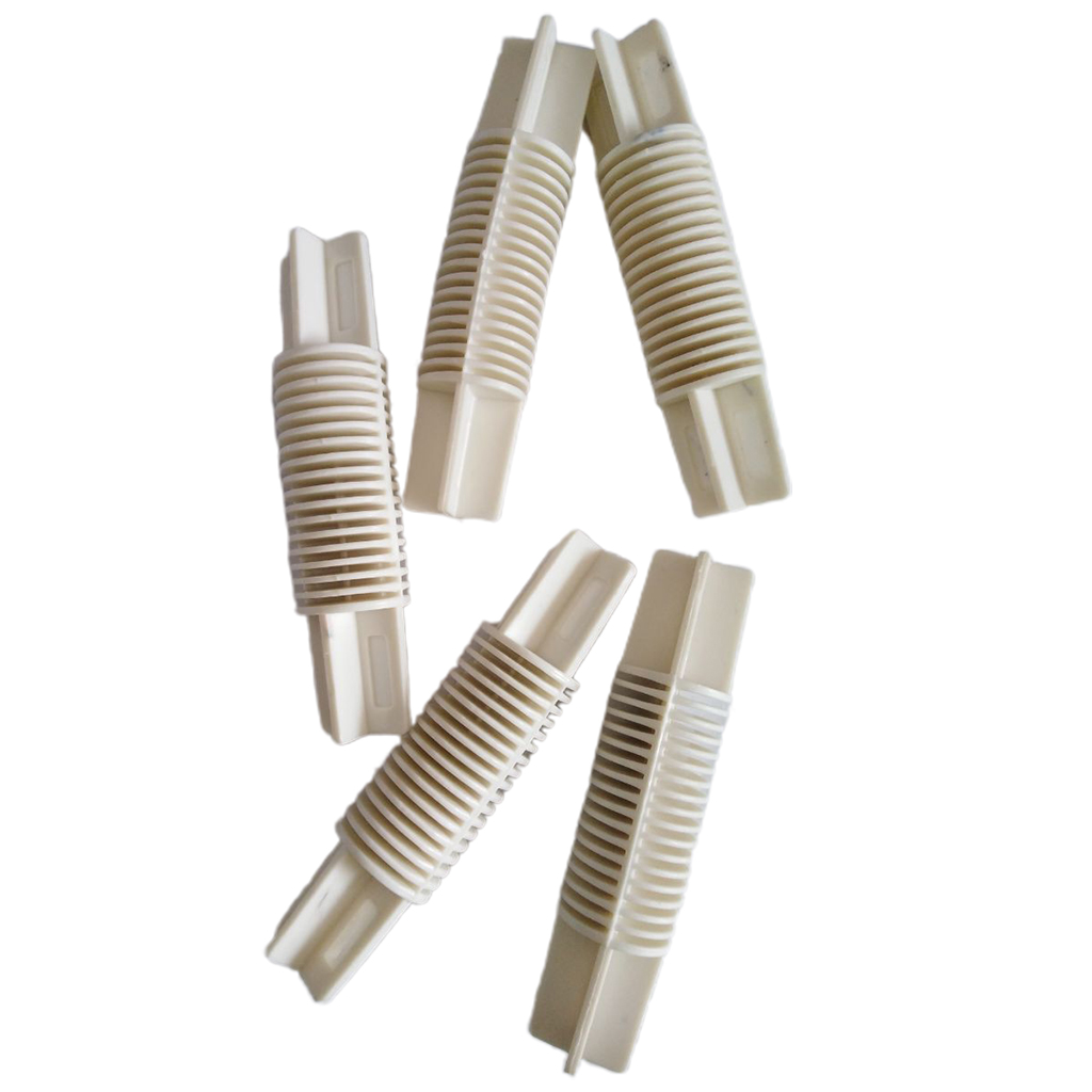 5 x Eck erker Fenster vorhangs tange halterung Stangen bogen verbinder Kunststoff