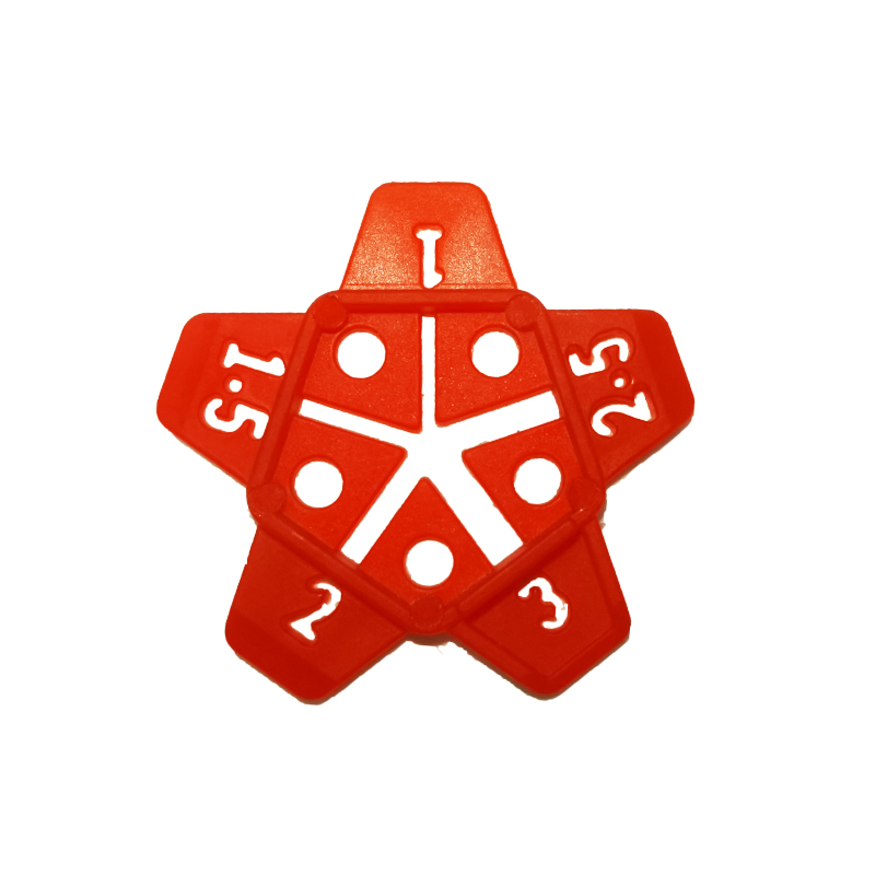 50pcs Tile Leveling System Five Size in One Removable Wall Tiles Gap Locator Can Reuse Cross Floor Construction Tools 1mm-3mm