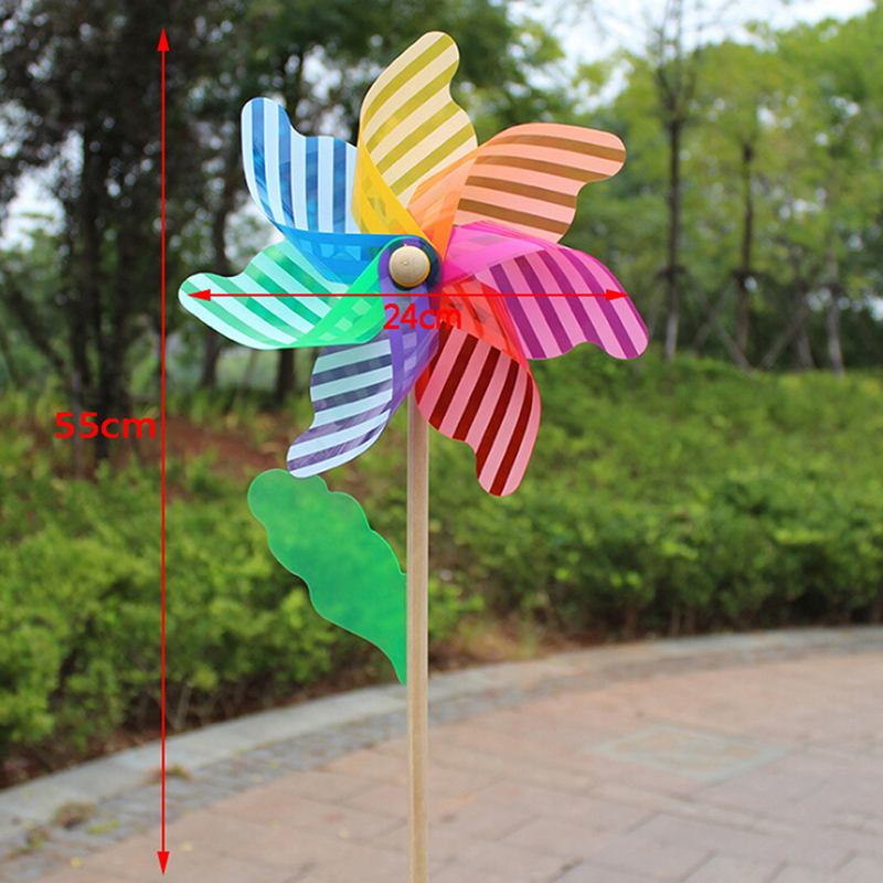 1pc kaunista 24cm puista puutarhan pihajuhla tuulimylly tuulimylly koriste koristelu lasten leluja