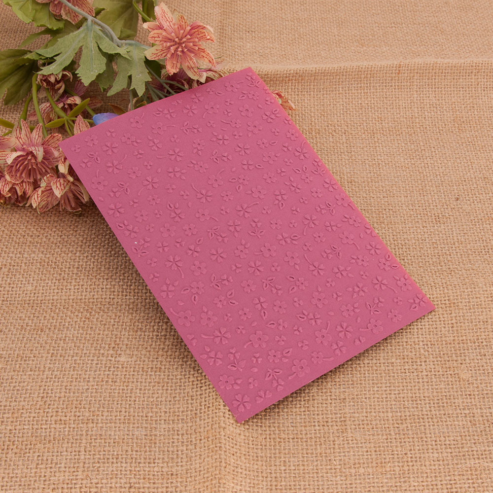 Floret Flower Embossing Folders Plastic Bump Scrapbooking DIY Template Fondant Indentation Cake Photo Album Card Make