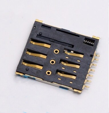 Self-ejection Nano-SIM card 7P micro card holder Micro card slot Self-ejection gold-plated Nano SIM